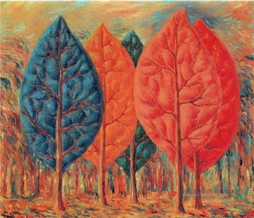  surrealistische Malerei - das Feuer 1943 surrealistische